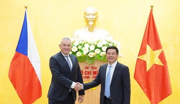 越南工贸部部长阮鸿延会见捷克工业和贸易部长西克拉。