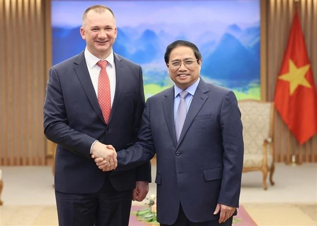 越南政府总理范明正会见白俄罗斯内务部部长。