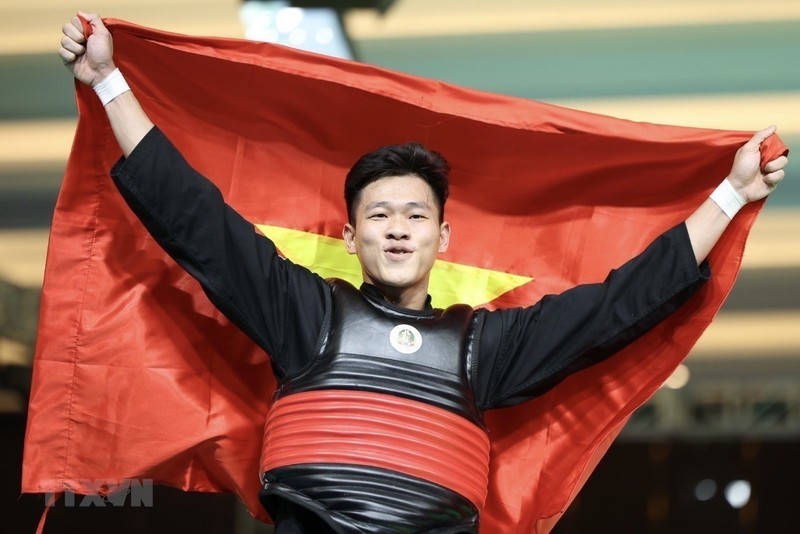 附图：越南体育代表团累计获得50梅金牌位居榜首。
