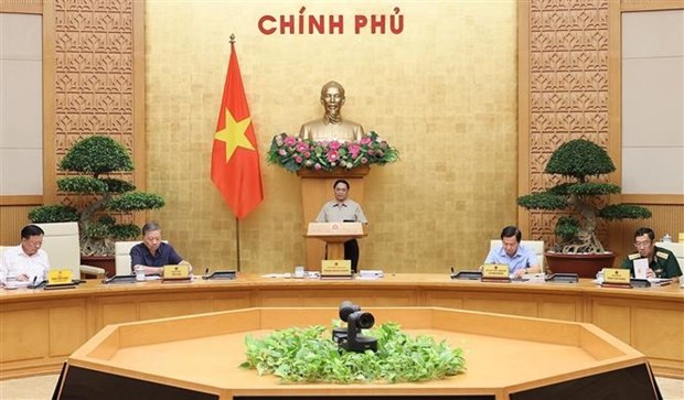 越南政府总理范明正主持召开2023年8月政府立法工作专项会议。