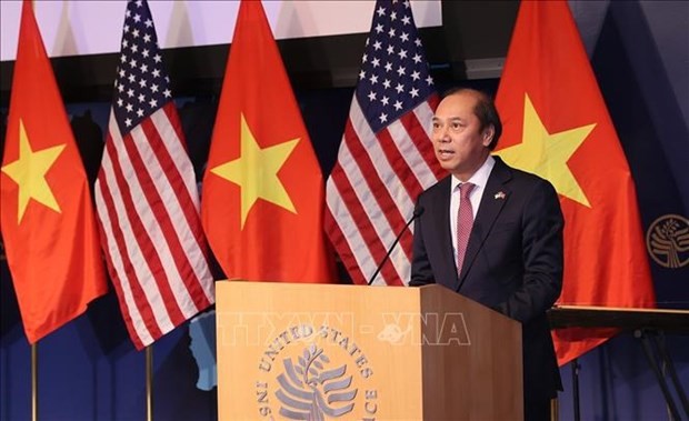越南驻美国大使阮国勇在活动上发言。