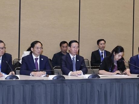 越南国家主席武文赏会见美国 – APEC企业联盟领导和众多美国大型企业代表。