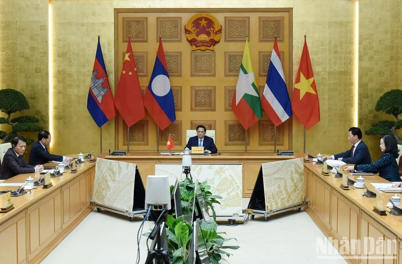 范明正总理出席湄公河—澜沧江合作第四次领导人会议。