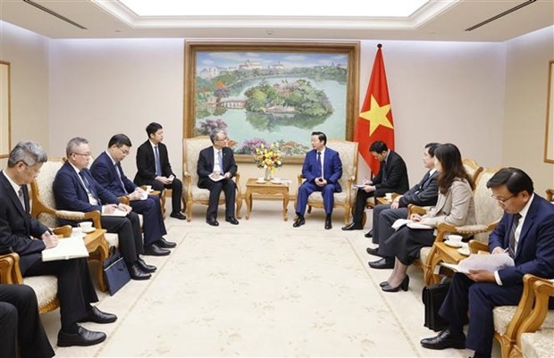 越南政府副总理陈红河会见中国电建集团领导。