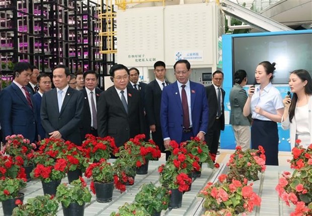 国会主席王廷惠参观中国云南省云天化绿色农业高新技术产业示范项目。