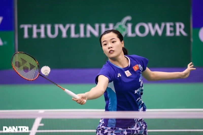 越南女子羽毛球一号运动员阮垂玲。