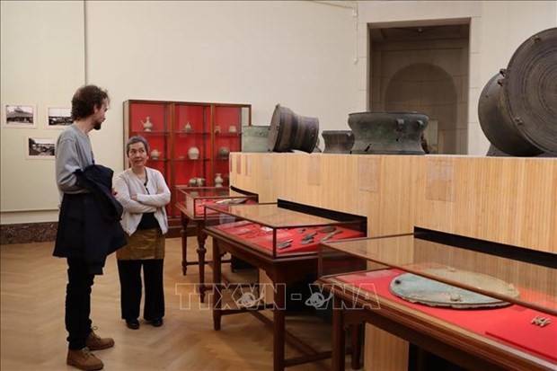 比利时皇家艺术与历史博物馆的越南陈列室。（图片来源：越通社）