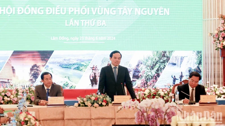 政府副总理陈流光在会议上发言。