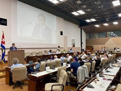 越南共产党代表团出席第22届共产党和工人党国际会议。