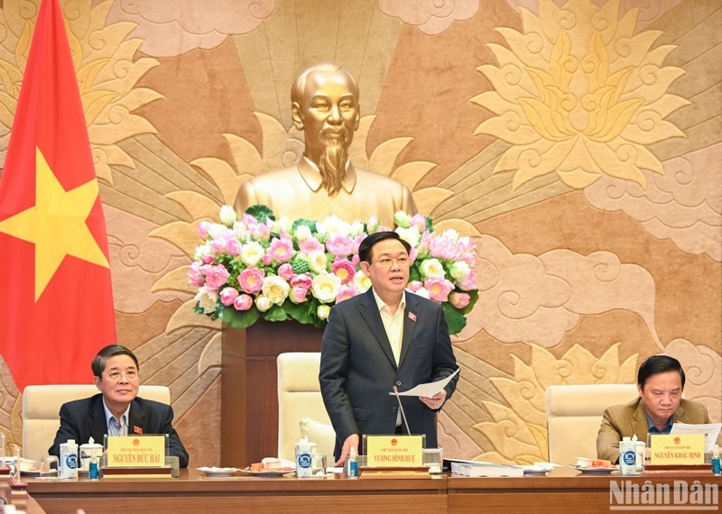 国会主席王廷惠发表讲话。（维玲 摄）