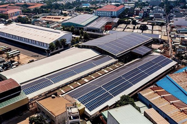 附图：越南北江省力争50%的房屋使用屋顶太阳能发电。（图片来源：越通社）