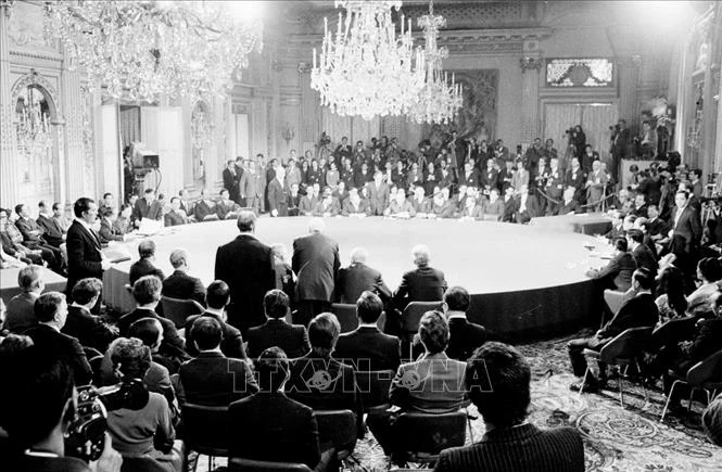 1973年1月27日《巴黎协定》的签字仪式。