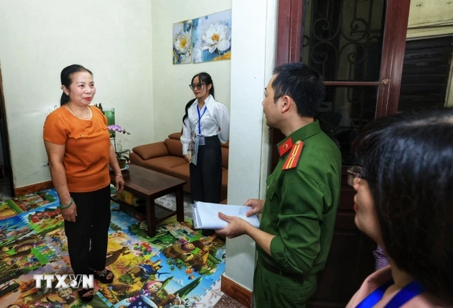 首次收集在越南居民家中住宿的外国人数据。（图片来源：越通社）