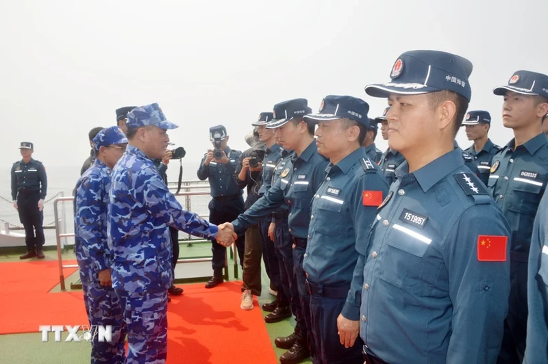 越中海警联合巡逻圆满结束。（图片来源：越通社）