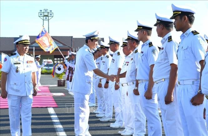 越柬两国海军第33次海上联合巡逻总结会议举行。（图片来源：越通社）