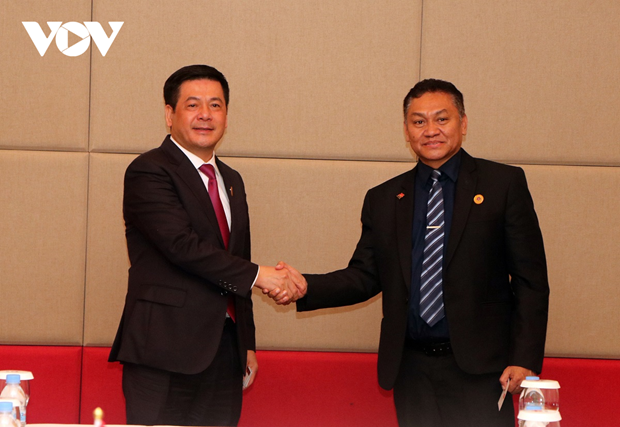 阮鸿延部长会见席尔瓦部长。（图片来源：VOV）