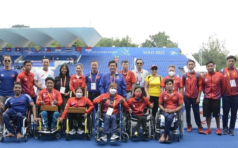 越南残疾人体育代表团成员。