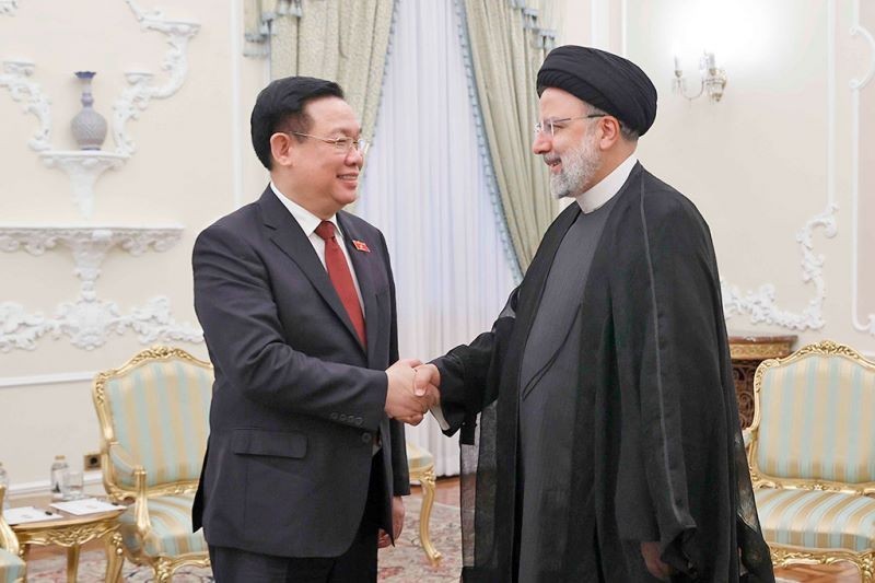 越南国会主席王廷惠会见伊朗总统易卜拉欣·莱希。