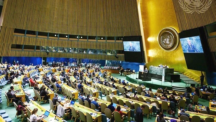 第78届联合国大会开幕式。