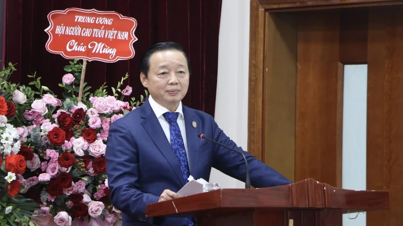 越南政府副总理陈红河在活动上发表讲话。