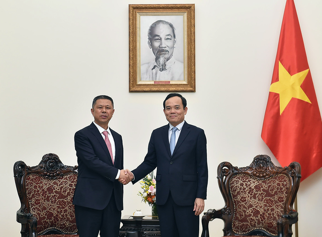 越南政府副总理陈流光会见天合光能集团董事长高纪凡。（图片来源：VGP）