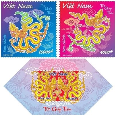 “甲辰年春节”邮票。（图片来源：daibieunhandan.vn）