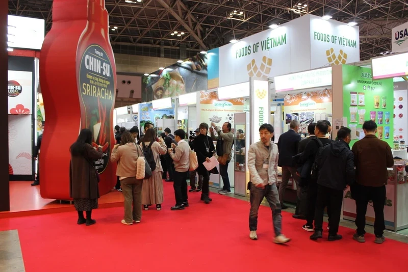 设在2024年日本国际食品与饮料展览会的越南展位。（图片来源：越通社）