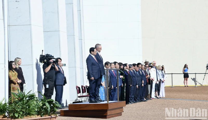 越南政府总理范明正和澳大利亚总理安东尼·阿尔巴尼斯。