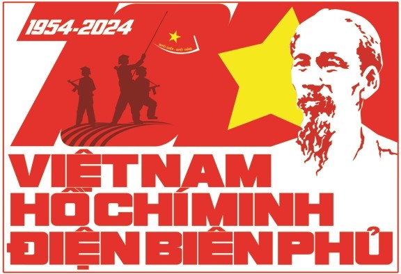 纪念奠边府大捷70周年宣传海报。（图片来源：dangcongsan.vn）