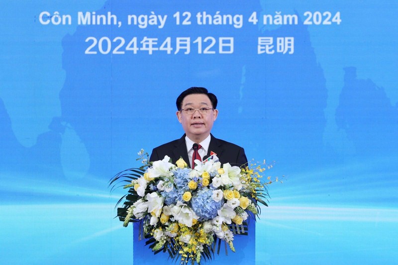 国会主席王廷惠发表讲话。（图片来源：quochoi.vn）
