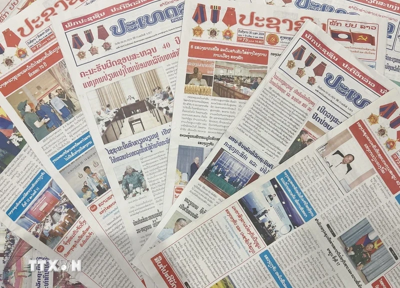 老挝媒体继续密集发表有关奠边府大捷的文章。（图片来源：越通社）