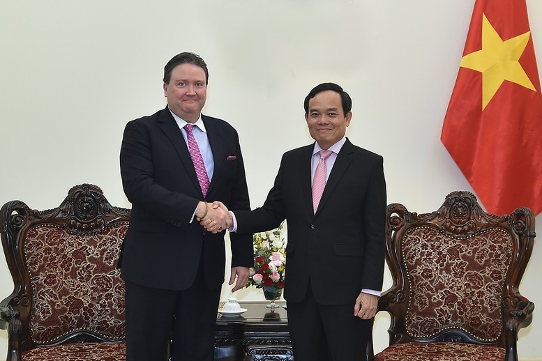 越南政府副总理陈流光会见美国驻越大使。（图片来源：baochinhphu.vn）