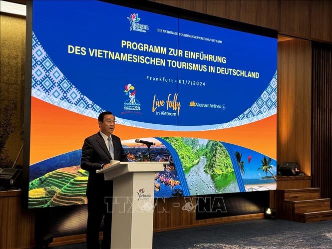 越南旅游局局长阮重庆在活动开幕式上发表讲话。（图片来源：越通社）