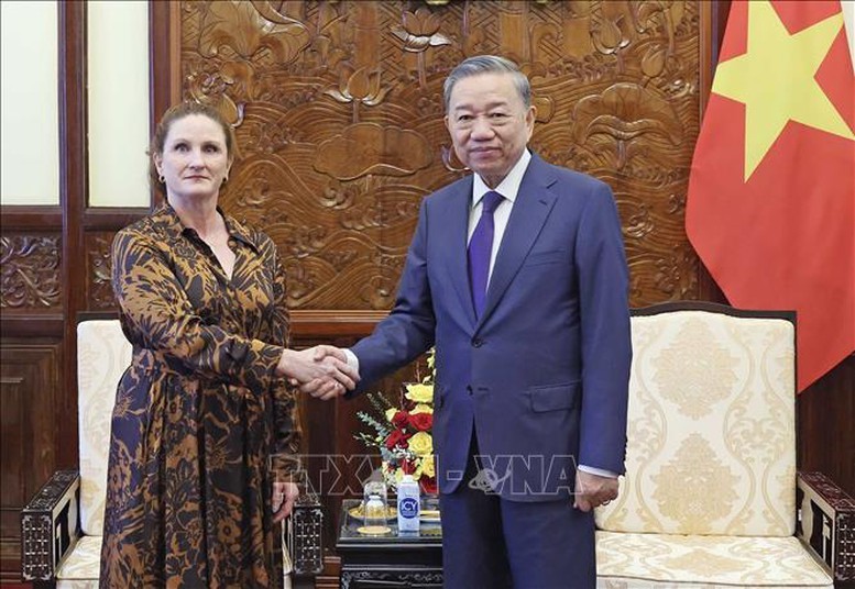 越南国家主席苏林会见新西兰驻越大使贝雷斯福德。（图片来源：越通社）