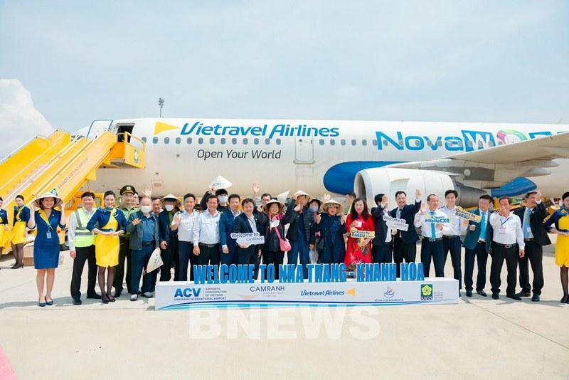 Vietravel航空公司首次开通韩国大邱至庆和省包机航班。