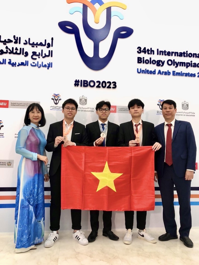 越南参加2023年国际生物学奥林匹克竞赛的3名学生全部获奖。