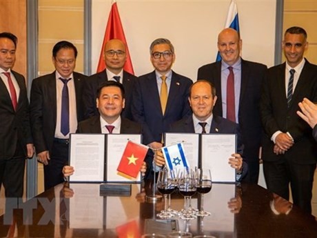 越南和以色列4月2日发表声明，宣布越南-以色列自由贸易协定谈判正式结束。（图片来源：越通社）