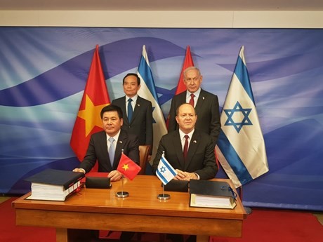 《越南-以色列自由贸易协定》签字仪式。