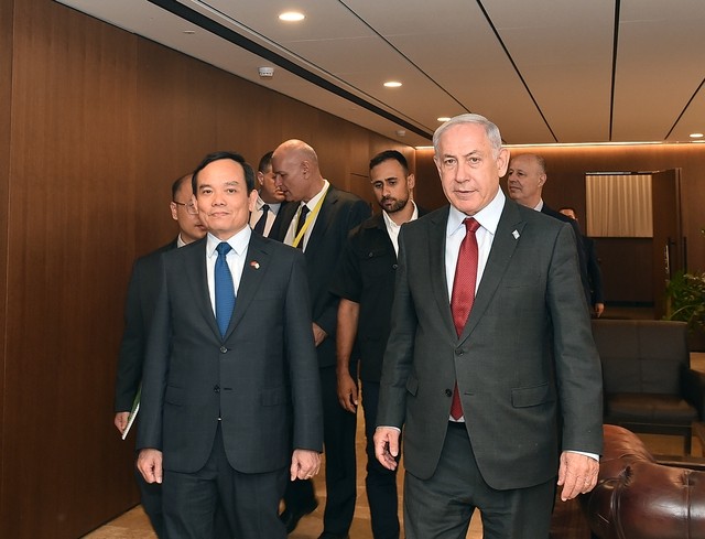 越南政府副总理陈流光与以色列总理本雅明·内塔尼亚胡举行会谈。