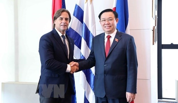 越南国会主席王廷惠会见乌拉圭东岸共和国总统。