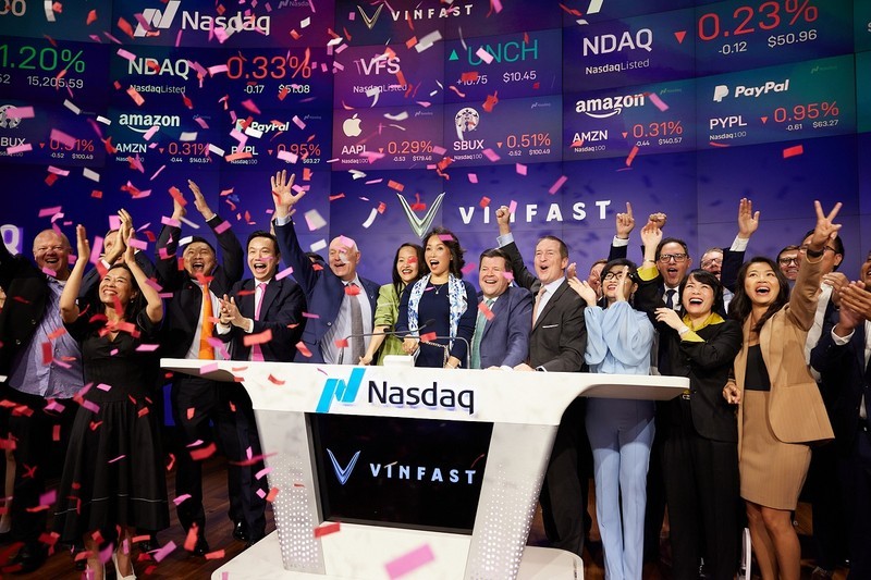 VinFast正式在美国纳斯达克全球精选市场上市。