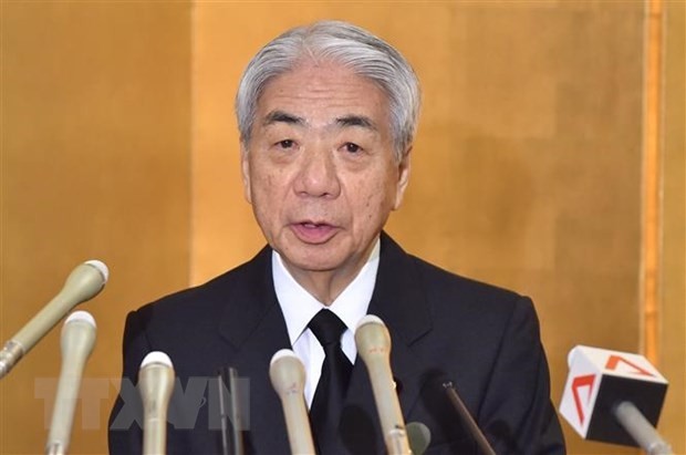 日本参议院议长尾辻秀久。