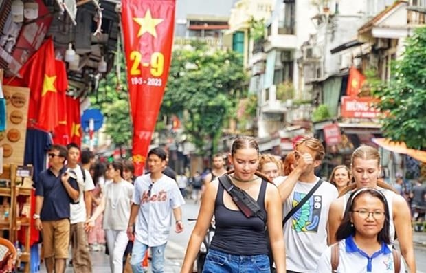 2023年九·二国庆节前来越南旅游的外国游客。