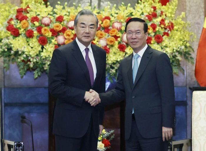 越南国家主席武文赏会见中国外交部长王毅。