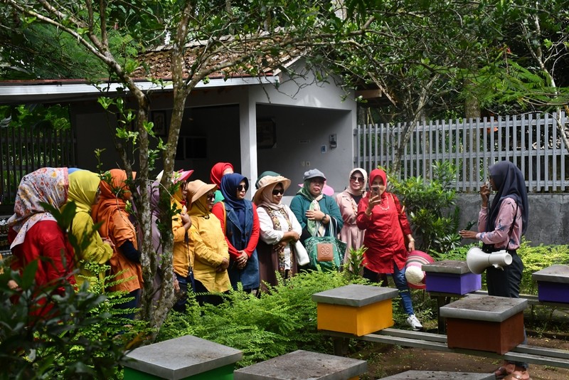印度尼西亚旅游村吸引游客。