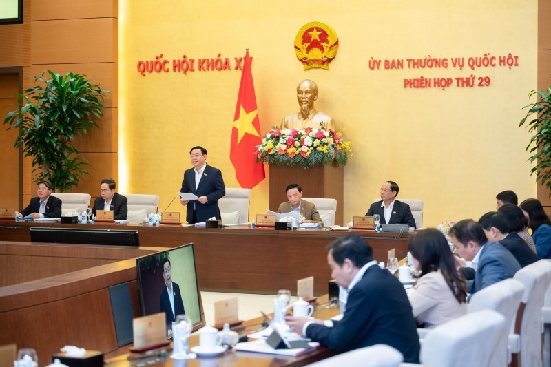 图为：越南第十五届国会常务委员会第29次会议现场。
