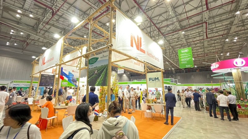 2024年越南果蔬及花卉园艺展览会展区一角。