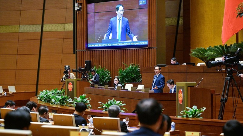 外交部部长裴青山回答询问。