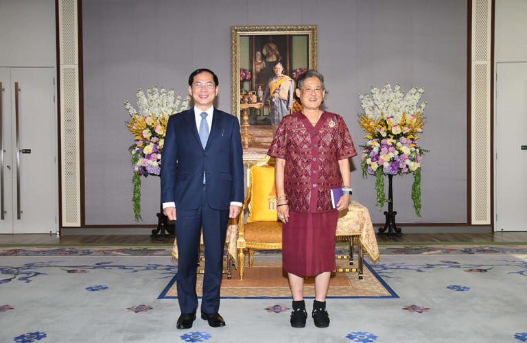 越南外交部长裴青山拜会拜会泰国公主玛哈·扎克里·诗琳通。