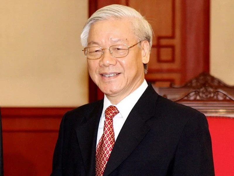 各国和政党领导人致电祝贺阮富仲总书记80岁生日。